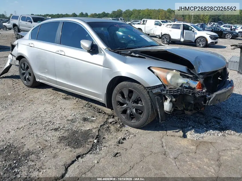 HONDA ACCORD 2008, VIN JHMCP26828C026562