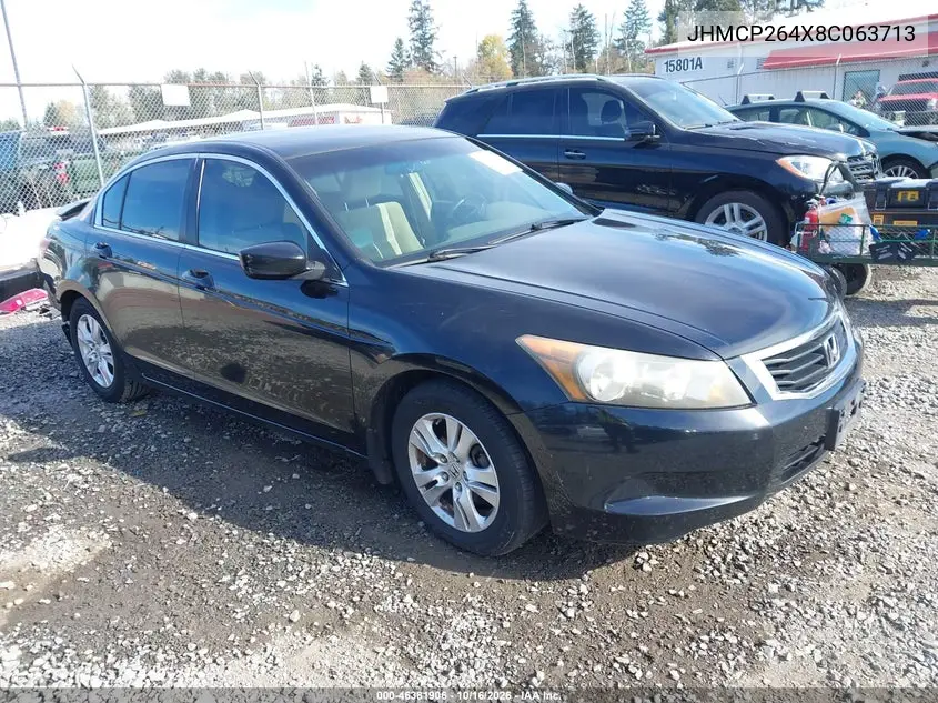 HONDA ACCORD 2008, VIN JHMCP264X8C063713
