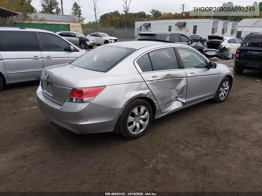 2008 HONDA ACCORD VIN 1HGCP26808A092249 — фото 4