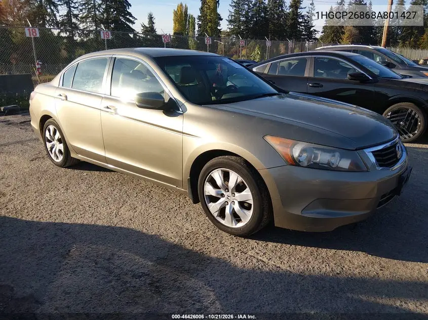 HONDA ACCORD 2008, VIN 1HGCP26868A801427