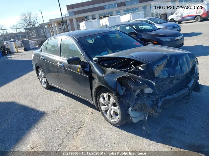 HONDA ACCORD 2009, VIN 1HGCP36729A800628