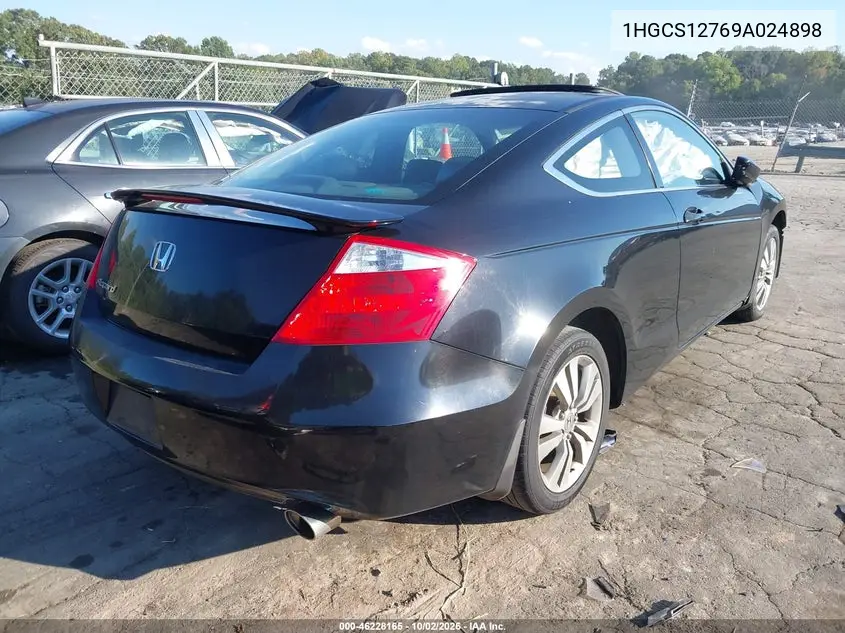 2009 HONDA ACCORD VIN 1HGCS12769A024898 — фото 4