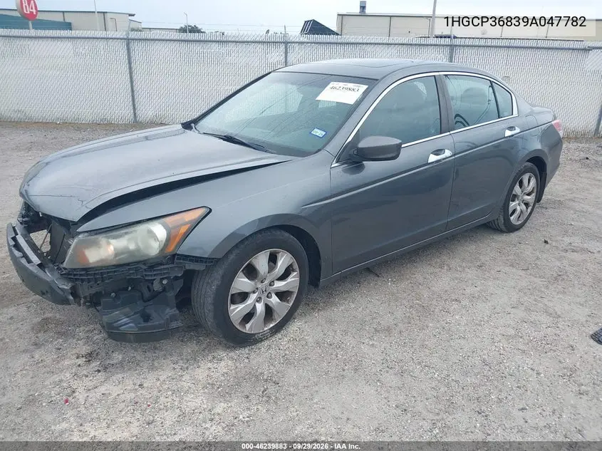 2009 HONDA ACCORD VIN 1HGCP36839A047782 — фото 2
