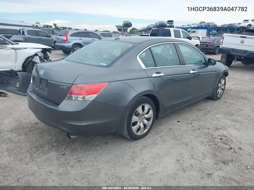 2009 HONDA ACCORD VIN 1HGCP36839A047782 — фото 4