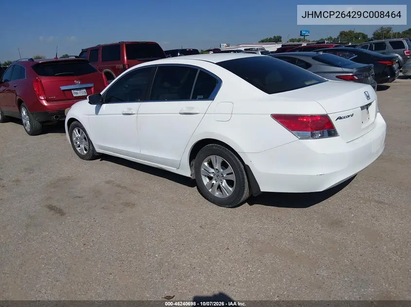 2009 HONDA ACCORD VIN JHMCP26429C008464 — фото 3