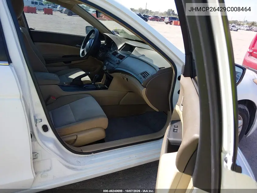 2009 HONDA ACCORD VIN JHMCP26429C008464 — фото 5