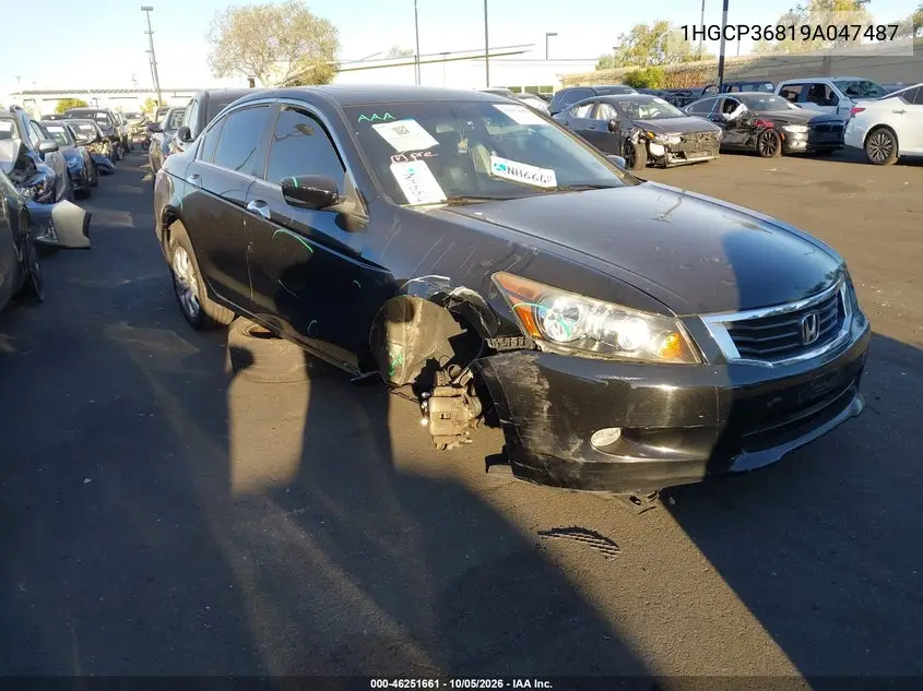 HONDA ACCORD 2009, VIN 1HGCP36819A047487