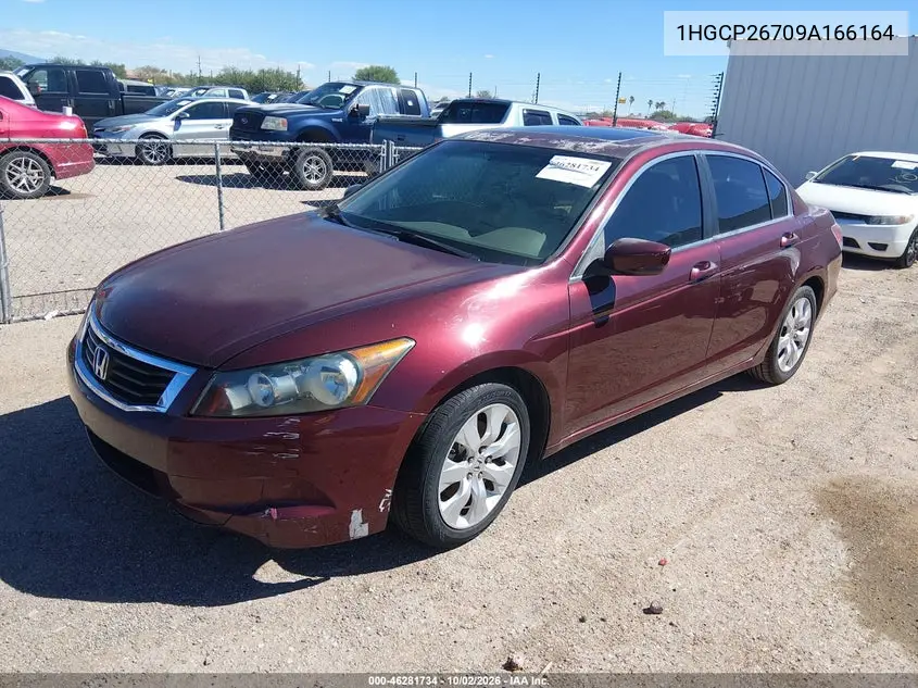 2009 HONDA ACCORD VIN 1HGCP26709A166164 — фото 2