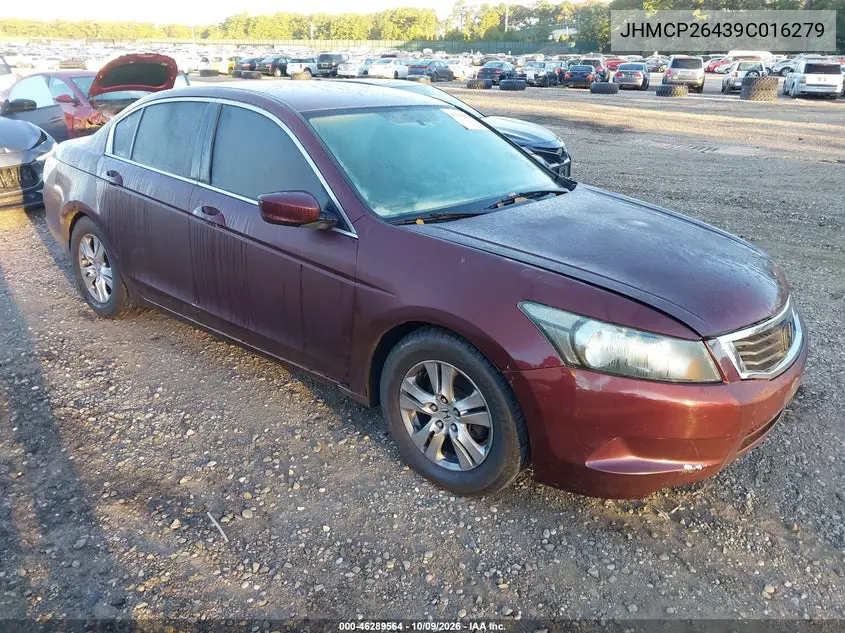 HONDA ACCORD 2009, VIN JHMCP26439C016279