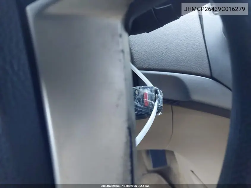 2009 HONDA ACCORD VIN JHMCP26439C016279 — фото 11