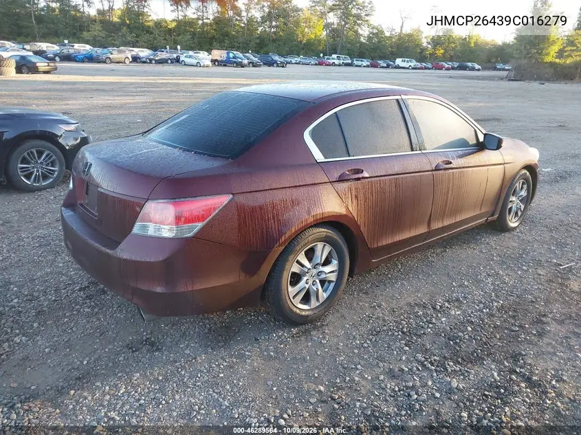 2009 HONDA ACCORD VIN JHMCP26439C016279 — фото 4