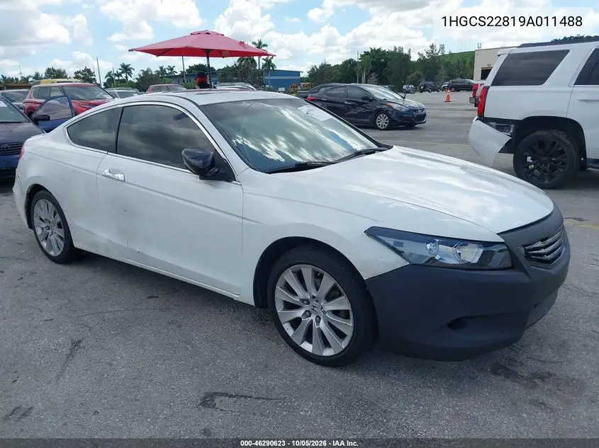 HONDA ACCORD 2009, VIN 1HGCS22819A011488