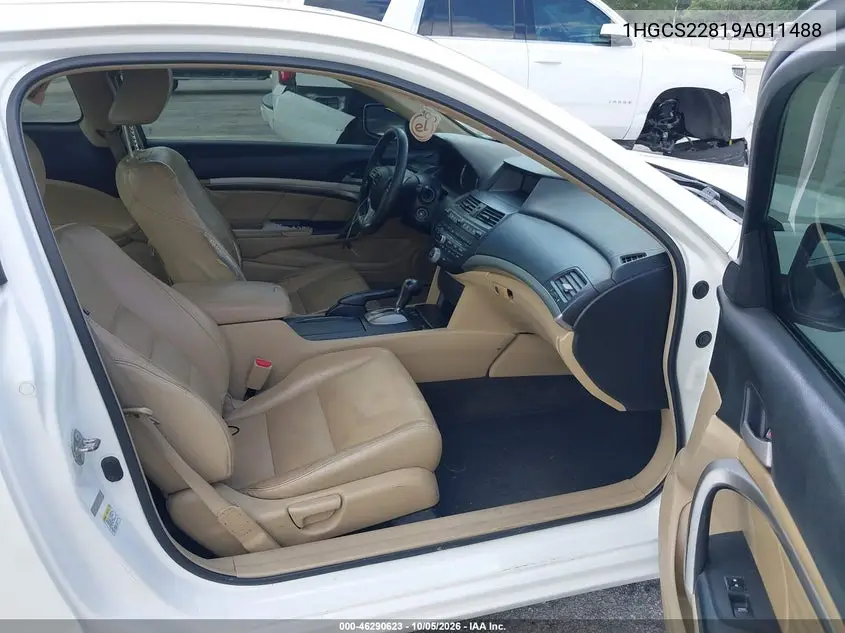 2009 HONDA ACCORD VIN 1HGCS22819A011488 — фото 5