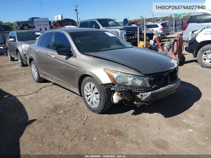 HONDA ACCORD 2009, VIN 1HGCP26379A027940