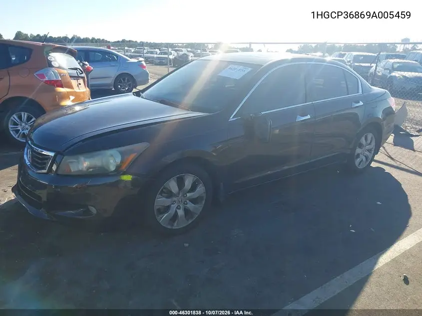 2009 HONDA ACCORD VIN 1HGCP36869A005459 — фото 2