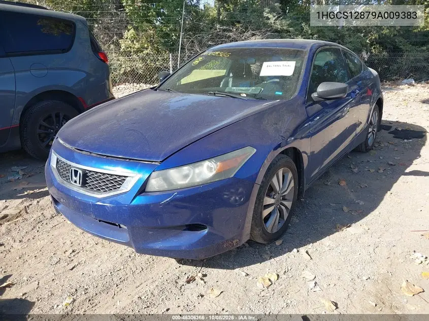 2009 HONDA ACCORD VIN 1HGCS12879A009383 — фото 2