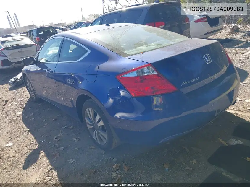 2009 HONDA ACCORD VIN 1HGCS12879A009383 — фото 3