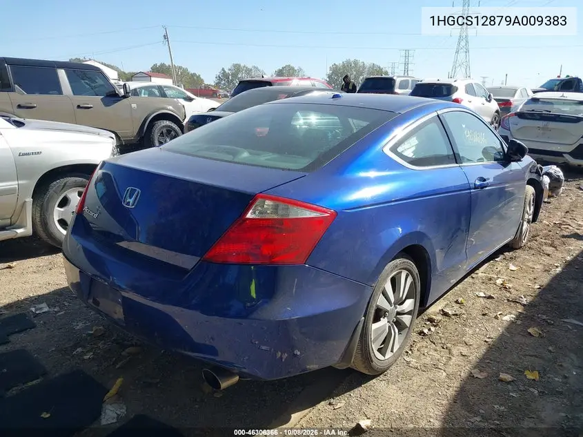 2009 HONDA ACCORD VIN 1HGCS12879A009383 — фото 4