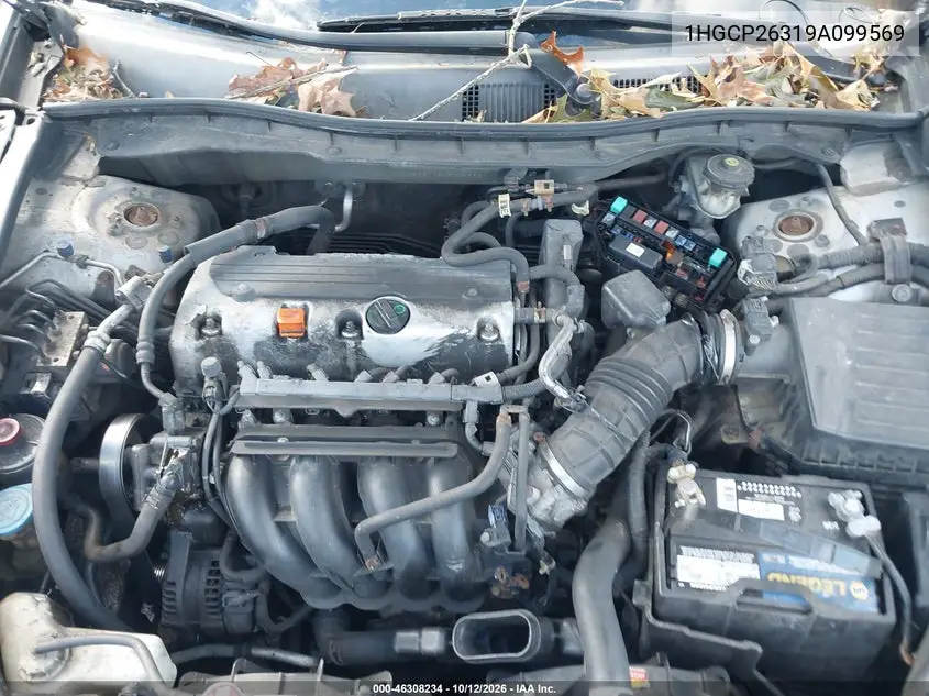 2009 HONDA ACCORD VIN 1HGCP26319A099569 — фото 10