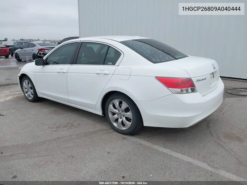 2009 HONDA ACCORD VIN 1HGCP26809A040444 — фото 3