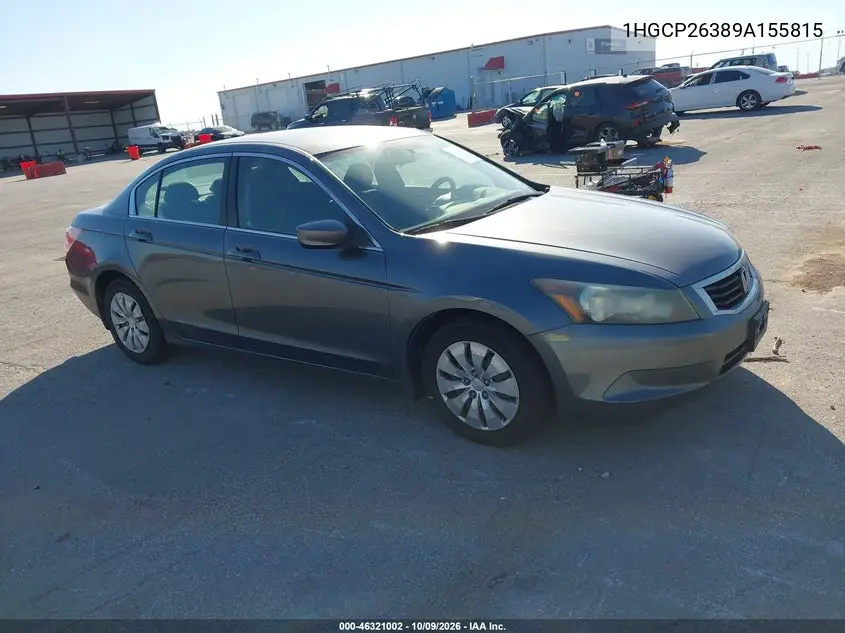 HONDA ACCORD 2009, VIN 1HGCP26389A155815
