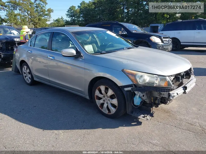 HONDA ACCORD 2009, VIN 1HGCP368X9A017274