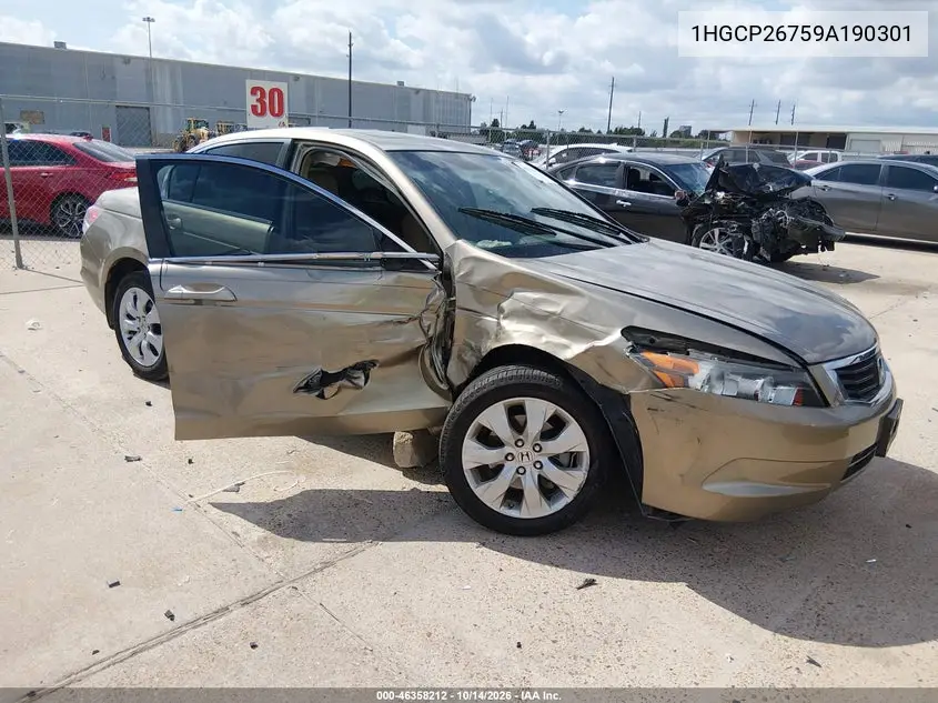 HONDA ACCORD 2009, VIN 1HGCP26759A190301