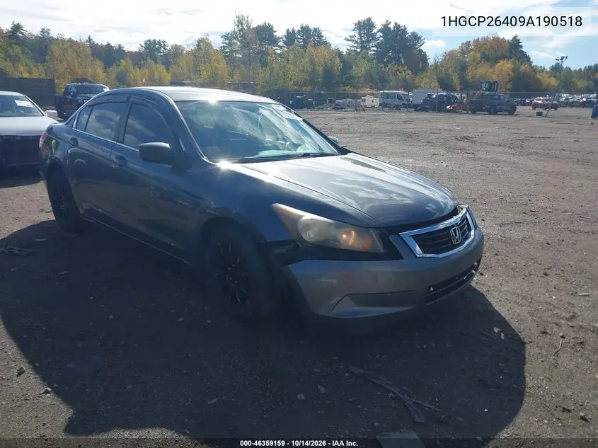 HONDA ACCORD 2009, VIN 1HGCP26409A190518