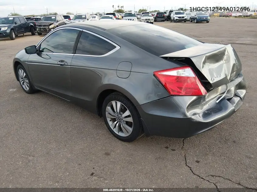 2009 HONDA ACCORD VIN 1HGCS12349A012696 — фото 3