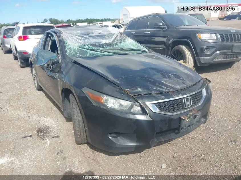 HONDA ACCORD 2010, VIN 1HGCS1B84AA801396