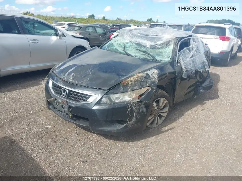 2010 HONDA ACCORD VIN 1HGCS1B84AA801396 — фото 2