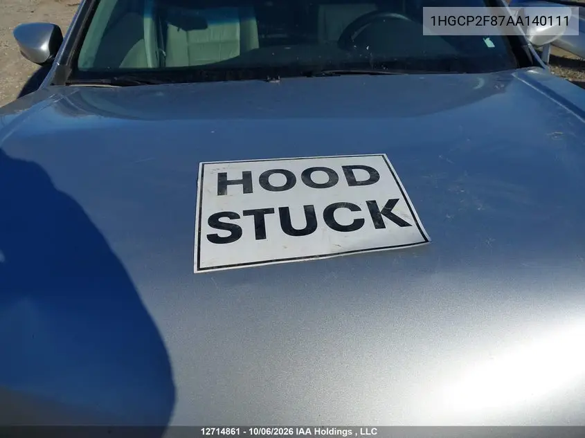 2010 HONDA ACCORD VIN 1HGCP2F87AA140111 — фото 10