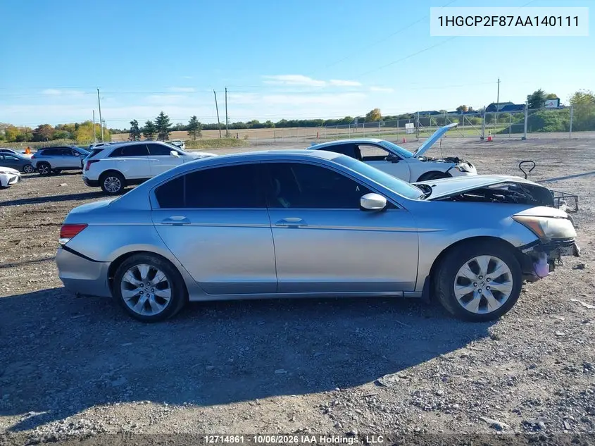 2010 HONDA ACCORD VIN 1HGCP2F87AA140111 — фото 14
