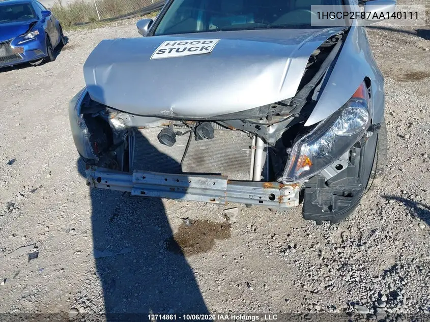 2010 HONDA ACCORD VIN 1HGCP2F87AA140111 — фото 6