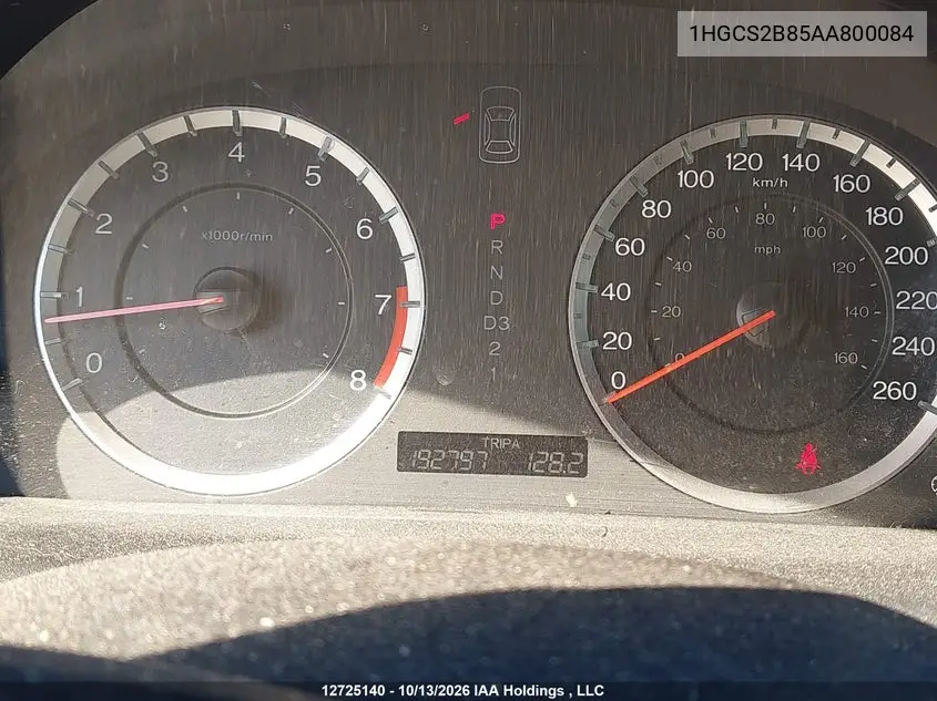 2010 HONDA ACCORD VIN 1HGCS2B85AA800084 — фото 15