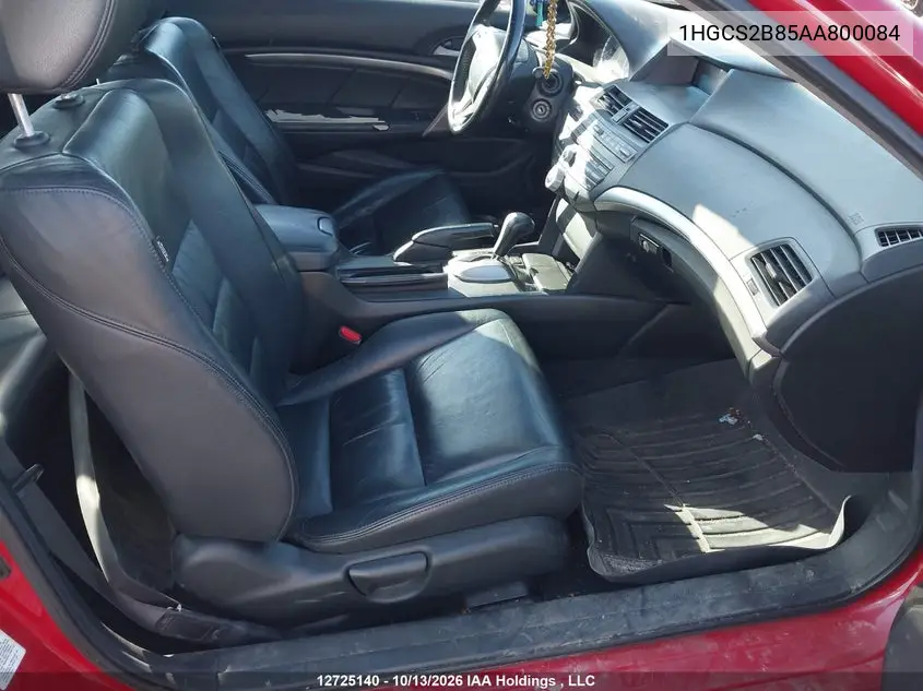 2010 HONDA ACCORD VIN 1HGCS2B85AA800084 — фото 5
