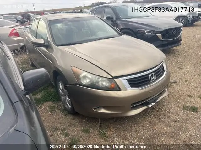 HONDA ACCORD 2010, VIN 1HGCP3F83AA017718