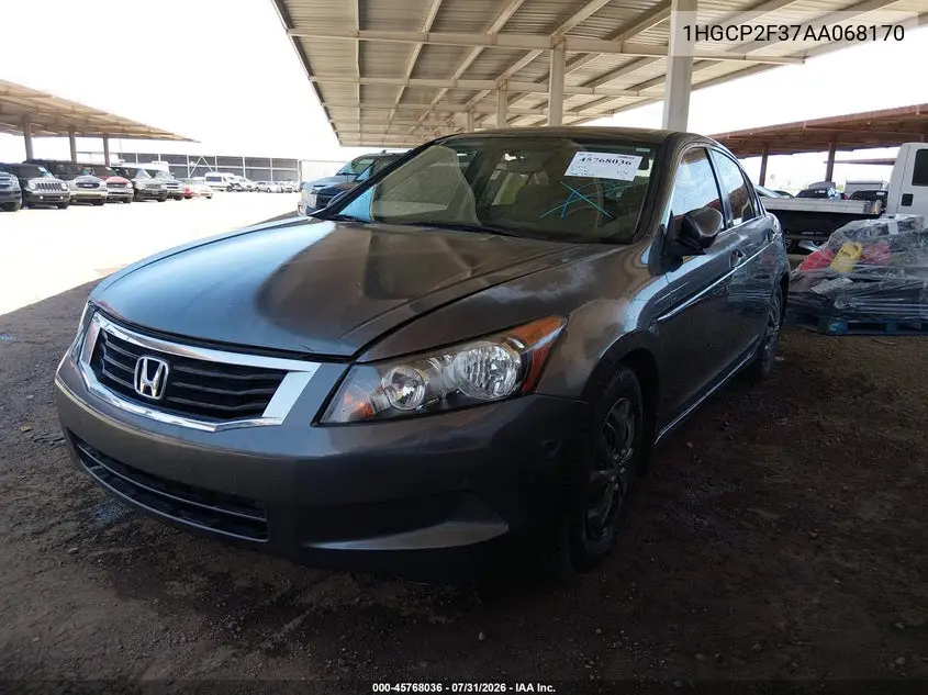 2010 HONDA ACCORD VIN 1HGCP2F37AA068170 — фото 2