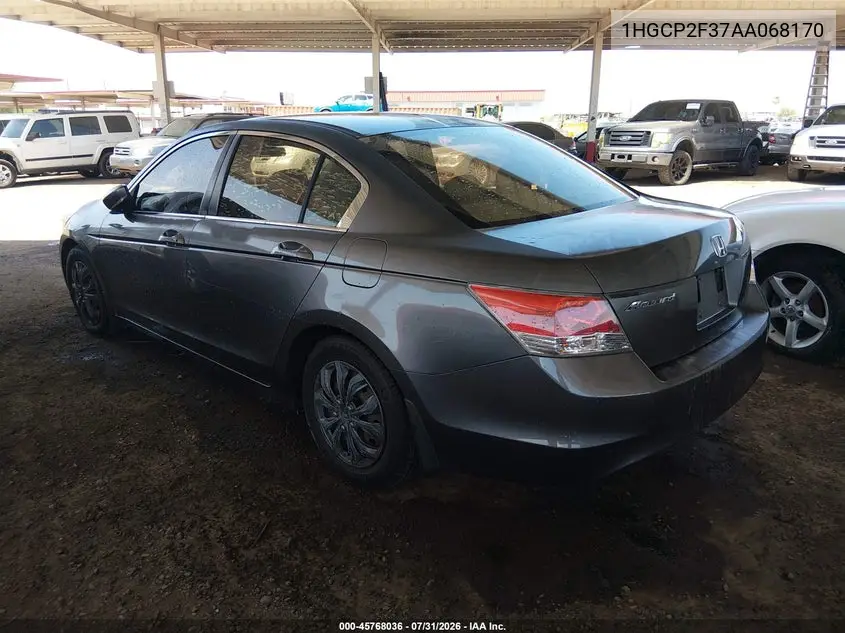 2010 HONDA ACCORD VIN 1HGCP2F37AA068170 — фото 3