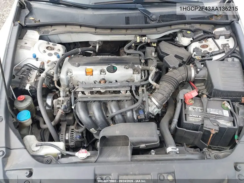 2010 HONDA ACCORD VIN 1HGCP2F43AA136215 — фото 10