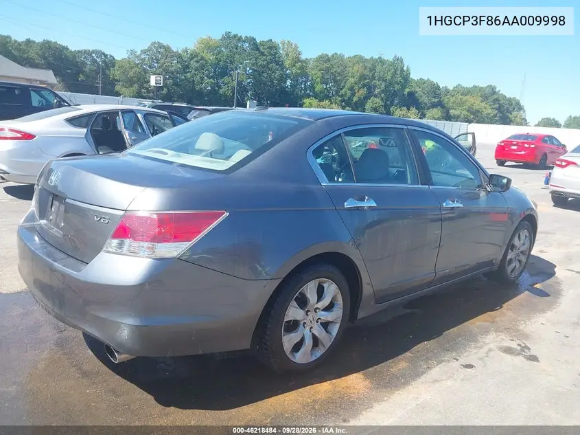 2010 HONDA ACCORD VIN 1HGCP3F86AA009998 — фото 4