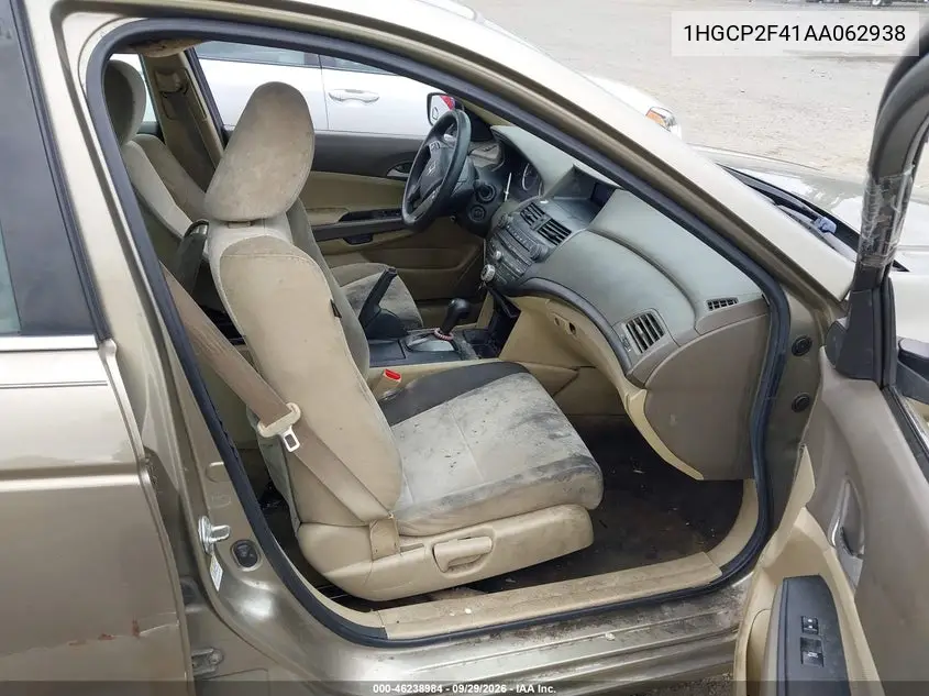 2010 HONDA ACCORD VIN 1HGCP2F41AA062938 — фото 5