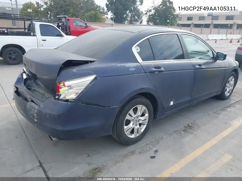 2010 HONDA ACCORD VIN 1HGCP2F49AA105311 — фото 4