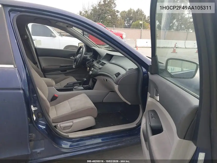 2010 HONDA ACCORD VIN 1HGCP2F49AA105311 — фото 5