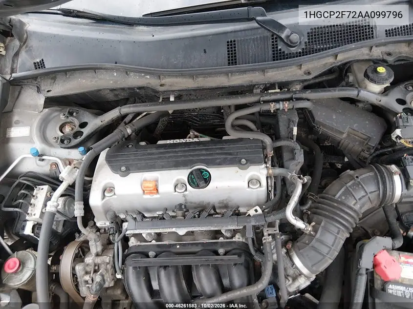 2010 HONDA ACCORD VIN 1HGCP2F72AA099796 — фото 10