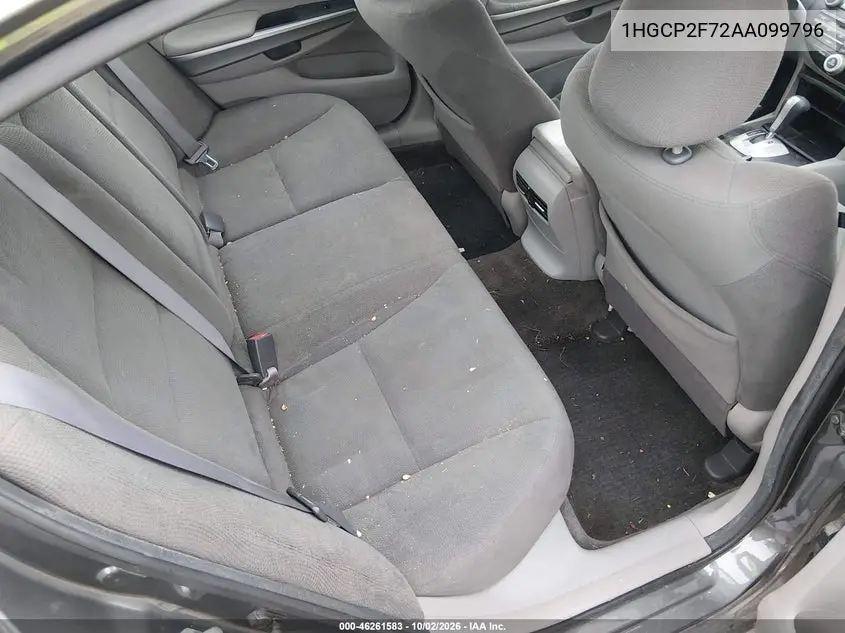 2010 HONDA ACCORD VIN 1HGCP2F72AA099796 — фото 8
