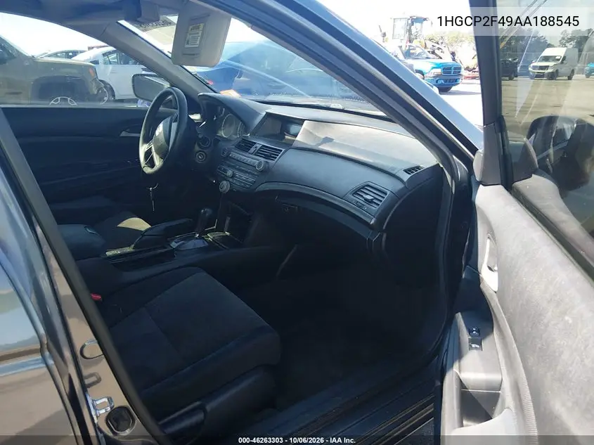 2010 HONDA ACCORD VIN 1HGCP2F49AA188545 — фото 5