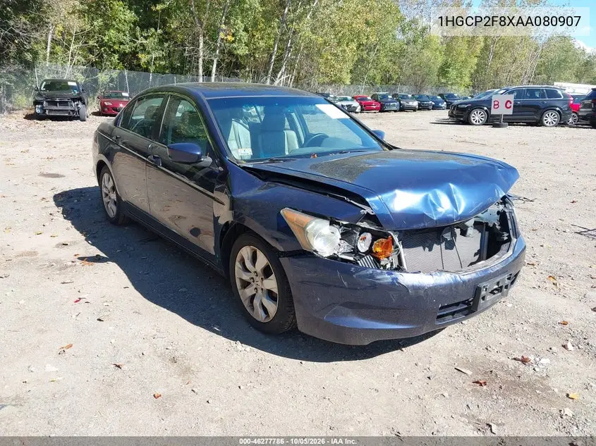 HONDA ACCORD 2010, VIN 1HGCP2F8XAA080907