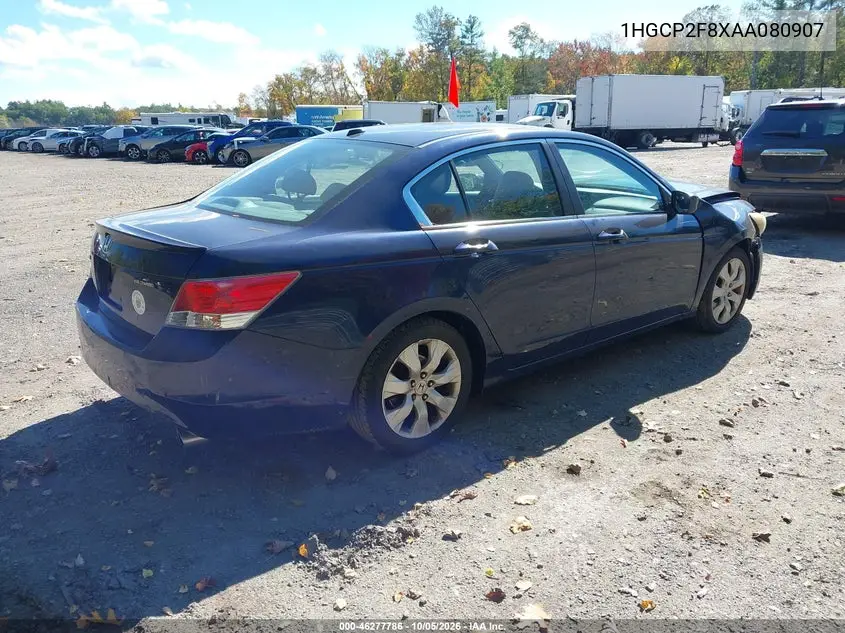 2010 HONDA ACCORD VIN 1HGCP2F8XAA080907 — фото 4
