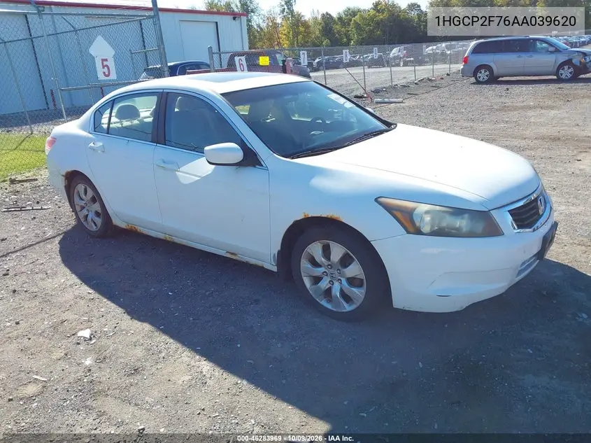 HONDA ACCORD 2010, VIN 1HGCP2F76AA039620